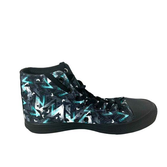 RAAD Aqua Pattern High Top Sneakers Graffiti Retro 6.5M 8W Athletic Shoe Skater - Picture 7 of 11
